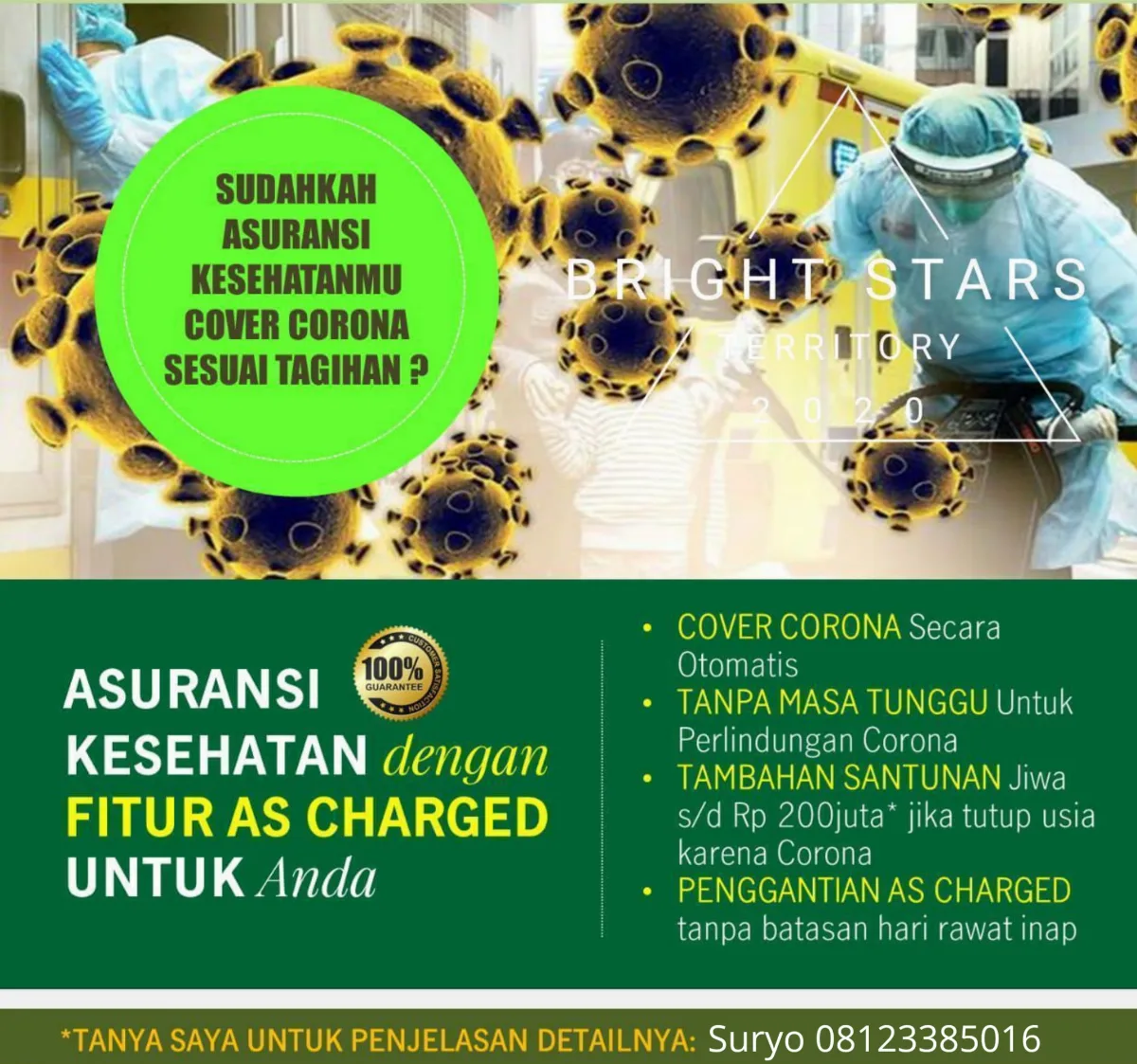 Perlindungan Covid-19 (Corona) tanpa Masa Tunggu