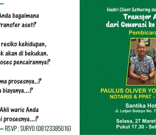 Transfer Aset dari Generasi ke Generasi undangan